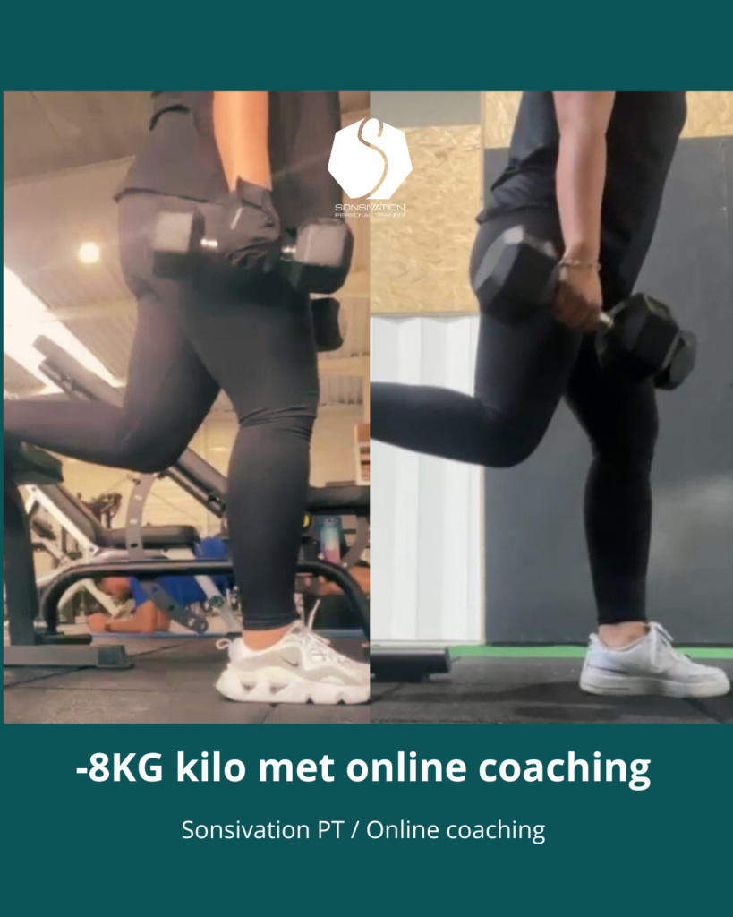 mevrouw uit Uden heeft 8kg gewichtsverlies doormiddel van online coaching 